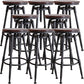 Industrial Metal Barstool Leather Counter Stool in Matte Finish for Home Brown Backless 8 Piece Set Clearhalo 'Bar Furniture' 'Bar Stools' 'bar_stools' 'furn' 'furn_bar_stools' 'Furniture' 'Kitchen & Dining Furniture' 5542087