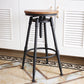 Industrial Metal Barstool Leather Counter Stool in Matte Finish for Home Wood Backless 1 Piece Clearhalo 'Bar Furniture' 'Bar Stools' 'bar_stools' 'furn' 'furn_bar_stools' 'Furniture' 'Kitchen & Dining Furniture' 5542093