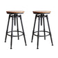 Industrial Metal Barstool Leather Counter Stool in Matte Finish for Home Wood Backless 2 Piece Set Clearhalo 'Bar Furniture' 'Bar Stools' 'bar_stools' 'furn' 'furn_bar_stools' 'Furniture' 'Kitchen & Dining Furniture' 5542094