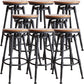 Industrial Metal Barstool Leather Counter Stool in Matte Finish for Home Wood Backless 8 Piece Set Clearhalo 'Bar Furniture' 'Bar Stools' 'bar_stools' 'furn' 'furn_bar_stools' 'Furniture' 'Kitchen & Dining Furniture' 5542097