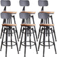 Industrial Metal Barstool Leather Counter Stool in Matte Finish for Home Wood With Back 6 Piece Set Clearhalo 'Bar Furniture' 'Bar Stools' 'bar_stools' 'furn' 'furn_bar_stools' 'Furniture' 'Kitchen & Dining Furniture' 5542101