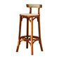 Contemporary Round Footrest Bar Stool Solid Wood Rattan Bar Stool Clearhalo 'Bar Furniture' 'Bar Stools' 'bar_stools' 'furn' 'furn_bar_stools' 'Furniture' 'Kitchen & Dining Furniture' 5542211
