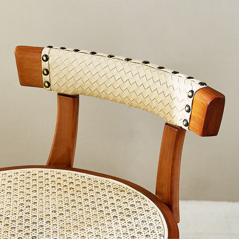 Contemporary Round Footrest Bar Stool Solid Wood Rattan Bar Stool Clearhalo 'Bar Furniture' 'Bar Stools' 'bar_stools' 'furn' 'furn_bar_stools' 'Furniture' 'Kitchen & Dining Furniture' 5542219