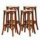 Contemporary Round Footrest Bar Stool Solid Wood Rattan Bar Stool Tan 4 Piece Set Backless Clearhalo 'Bar Furniture' 'Bar Stools' 'bar_stools' 'furn' 'furn_bar_stools' 'Furniture' 'Kitchen & Dining Furniture' 5542237