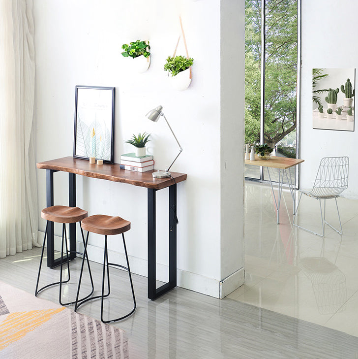 Set de mostrador de madera maciza industrial 1/2/3 Piezas taburete de bar de sala de estar y mesa