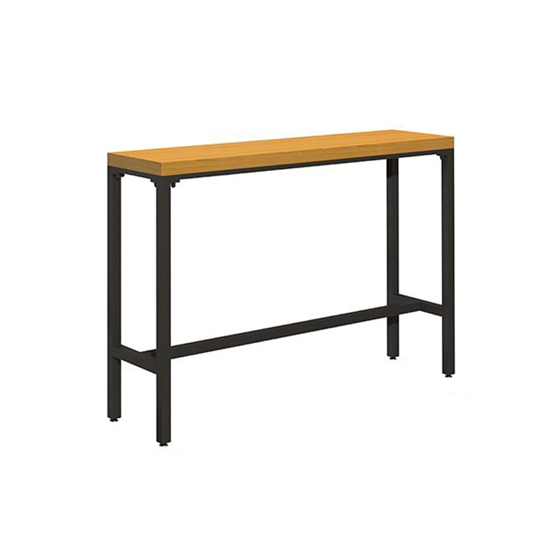 Industrial 1/6/11 Pieces Bar Table Set Rectangle Pine Wood Counter Table for Dining Room Wood 55"L x 16"W Clearhalo 'Bar Furniture' 'furn' 'furn_home_bar_bar_sets' 'Furniture' 'Home Bars & Bar Sets' 'home_bar_bar_sets' 'Kitchen & Dining Furniture' 5542460