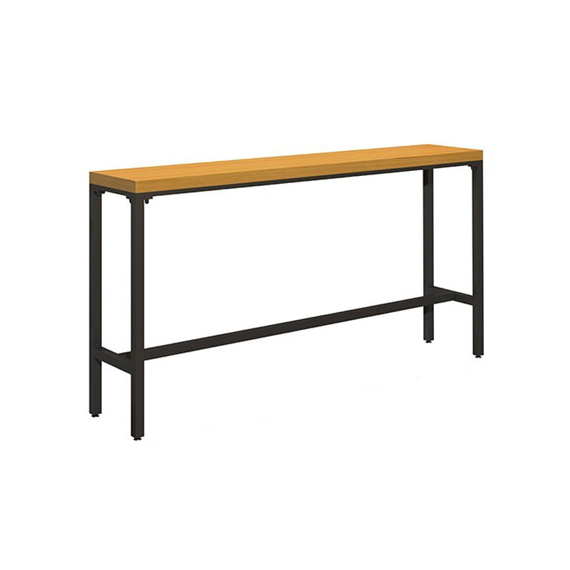 Industrial 1/6/11 Pieces Bar Table Set Rectangle Pine Wood Counter Table for Dining Room Wood 79"L x 16"W Clearhalo 'Bar Furniture' 'furn' 'furn_home_bar_bar_sets' 'Furniture' 'Home Bars & Bar Sets' 'home_bar_bar_sets' 'Kitchen & Dining Furniture' 5542467