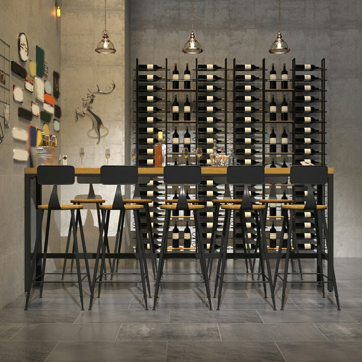 Industrial 1/6/11 Pieces Bar Table Set Rectangle Pine Wood Counter Table for Dining Room Clearhalo 'Bar Furniture' 'furn' 'furn_home_bar_bar_sets' 'Furniture' 'Home Bars & Bar Sets' 'home_bar_bar_sets' 'Kitchen & Dining Furniture' 5542474