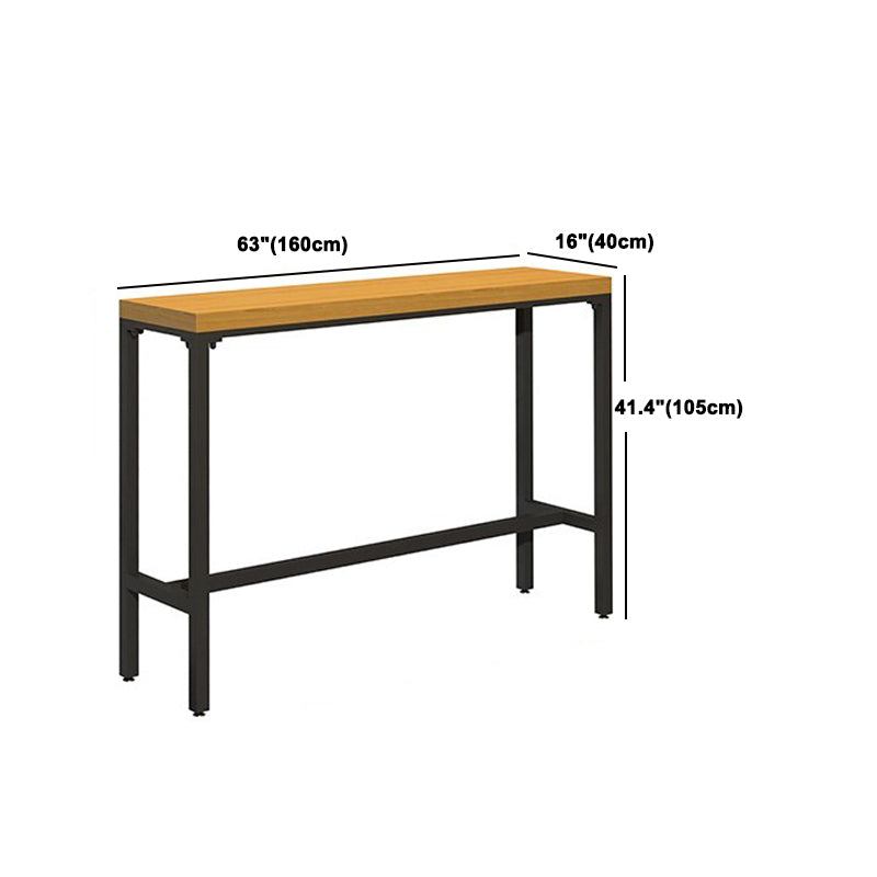Industrial 1/6/11 Pieces Bar Table Set Rectangle Pine Wood Counter Table for Dining Room Clearhalo 'Bar Furniture' 'furn' 'furn_home_bar_bar_sets' 'Furniture' 'Home Bars & Bar Sets' 'home_bar_bar_sets' 'Kitchen & Dining Furniture' 5542481