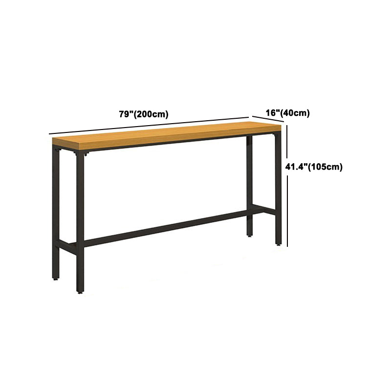 Industrial 1/6/11 Pieces Bar Table Set Rectangle Pine Wood Counter Table for Dining Room Clearhalo 'Bar Furniture' 'furn' 'furn_home_bar_bar_sets' 'Furniture' 'Home Bars & Bar Sets' 'home_bar_bar_sets' 'Kitchen & Dining Furniture' 5542483
