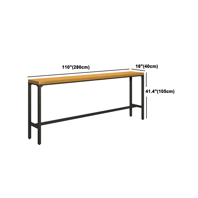Industrial 1/6/11 Pieces Bar Table Set Rectangle Pine Wood Counter Table for Dining Room Clearhalo 'Bar Furniture' 'furn' 'furn_home_bar_bar_sets' 'Furniture' 'Home Bars & Bar Sets' 'home_bar_bar_sets' 'Kitchen & Dining Furniture' 5542487