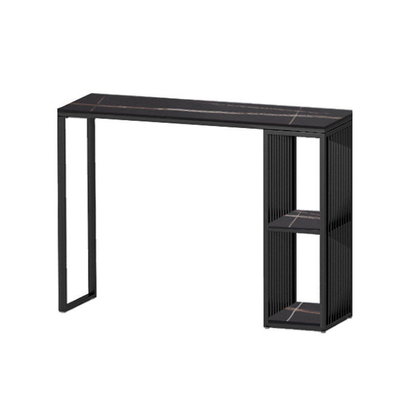 Glamour 1/3 pièces table de bar de bar à table de pierre rectangle avec tabourets hauts pour balcon