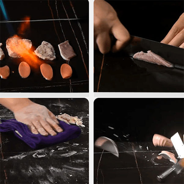 Glamour 1/3 pièces table de bar de bar à table de pierre rectangle avec tabourets hauts pour balcon