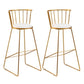 White and Gold Counter Set 1/2/3/5 Pieces Rectangle Trestle Glam Bar Table Set White 30"H Stools (Set of 2) Clearhalo 'Bar Furniture' 'furn' 'furn_home_bar_bar_sets' 'Furniture' 'Home Bars & Bar Sets' 'home_bar_bar_sets' 'Kitchen & Dining Furniture' 5542529