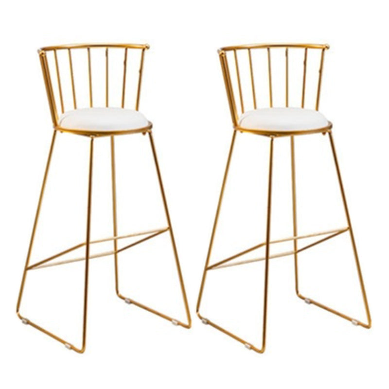 White and Gold Counter Set 1/2/3/5 Pieces Rectangle Trestle Glam Bar Table Set White 30"H Stools (Set of 2) Clearhalo 'Bar Furniture' 'furn' 'furn_home_bar_bar_sets' 'Furniture' 'Home Bars & Bar Sets' 'home_bar_bar_sets' 'Kitchen & Dining Furniture' 5542529