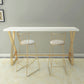 White and Gold Counter Set 1/2/3/5 Pieces Rectangle Trestle Glam Bar Table Set Clearhalo 'Bar Furniture' 'furn' 'furn_home_bar_bar_sets' 'Furniture' 'Home Bars & Bar Sets' 'home_bar_bar_sets' 'Kitchen & Dining Furniture' 5542531