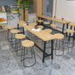 Rectangle industriel en bois massif top table ensemble 1/5/9 Pièces Table de comptoir avec tabourets