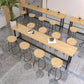 Rectangle industriel en bois massif top table ensemble 1/5/9 Pièces Table de comptoir avec tabourets