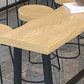 Rectangle industriel en bois massif top table ensemble 1/5/9 Pièces Table de comptoir avec tabourets