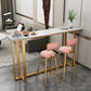 Glam Indoor Bar Stool and Table Set 1/2/3 Pieces White Table and Stool Set 3 Pieces: Table, 2 Pink Stools Clearhalo 'Bar Furniture' 'furn' 'furn_home_bar_bar_sets' 'Furniture' 'Home Bars & Bar Sets' 'home_bar_bar_sets' 'Kitchen & Dining Furniture' 5542582