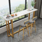 Glam Indoor Bar Stool and Table Set 1/2/3 Pieces White Table and Stool Set 3 Pieces: Table, 2 Gray Stools Clearhalo 'Bar Furniture' 'furn' 'furn_home_bar_bar_sets' 'Furniture' 'Home Bars & Bar Sets' 'home_bar_bar_sets' 'Kitchen & Dining Furniture' 5542584