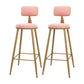 Glam Indoor Bar Stool and Table Set 1/2/3 Pieces White Table and Stool Set Pink 30"H Stools (Set of 2) Clearhalo 'Bar Furniture' 'furn' 'furn_home_bar_bar_sets' 'Furniture' 'Home Bars & Bar Sets' 'home_bar_bar_sets' 'Kitchen & Dining Furniture' 5542585