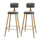 Glam Indoor Bar Stool and Table Set 1/2/3 Pieces White Table and Stool Set Grey 30"H Stools (Set of 2) Clearhalo 'Bar Furniture' 'furn' 'furn_home_bar_bar_sets' 'Furniture' 'Home Bars & Bar Sets' 'home_bar_bar_sets' 'Kitchen & Dining Furniture' 5542587