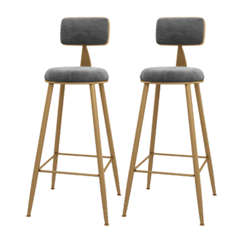 Glam Indoor Bar Stool and Table Set 1/2/3 Pieces White Table and Stool Set Grey 30"H Stools (Set of 2) Clearhalo 'Bar Furniture' 'furn' 'furn_home_bar_bar_sets' 'Furniture' 'Home Bars & Bar Sets' 'home_bar_bar_sets' 'Kitchen & Dining Furniture' 5542587