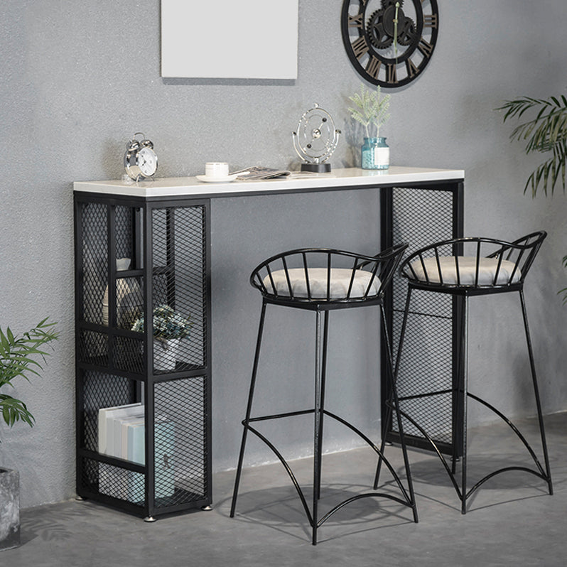 Set di tavoli da pub bar a barretto interno 1/2/3/5 pezzi con set di pub in metallo di archiviazione
