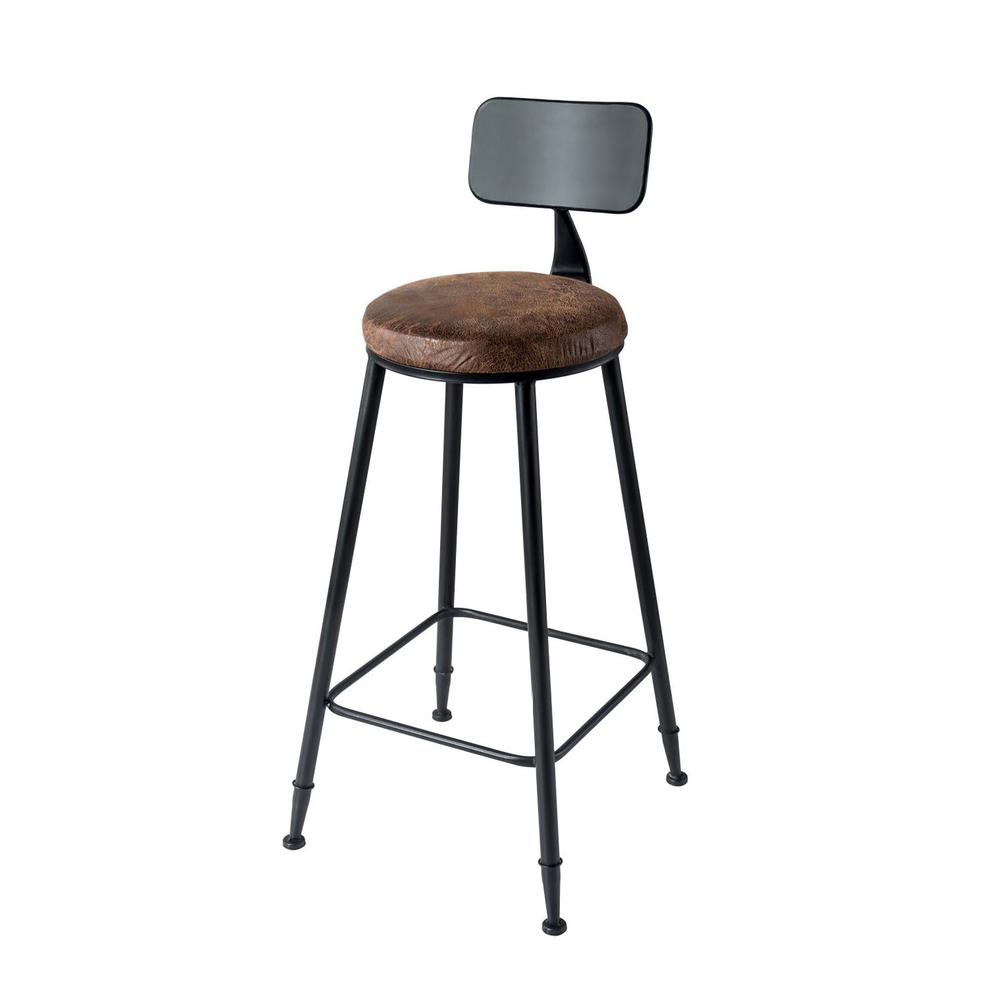 Industrial Rectangle Pine Wood Bar Table Set 1/4 Pieces Counter Table with High Stools Black 30"H Stool (Single) Clearhalo 'Bar Furniture' 'furn' 'furn_home_bar_bar_sets' 'Furniture' 'Home Bars & Bar Sets' 'home_bar_bar_sets' 'Kitchen & Dining Furniture' 5542619