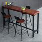Industrial Rectangle Pine Wood Bar Table Set 1/4 Pieces Counter Table with High Stools Clearhalo 'Bar Furniture' 'furn' 'furn_home_bar_bar_sets' 'Furniture' 'Home Bars & Bar Sets' 'home_bar_bar_sets' 'Kitchen & Dining Furniture' 5542629