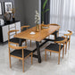 Juego de comedor industrial de 1/2/7 piezas, juego de comedor interior rectangular de madera maciza