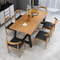 Juego de comedor industrial de 1/2/7 piezas, juego de comedor interior rectangular de madera maciza