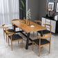 Juego de comedor industrial de 1/2/7 piezas, juego de comedor interior rectangular de madera maciza