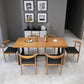Juego de comedor industrial de 1/2/7 piezas, juego de comedor interior rectangular de madera maciza