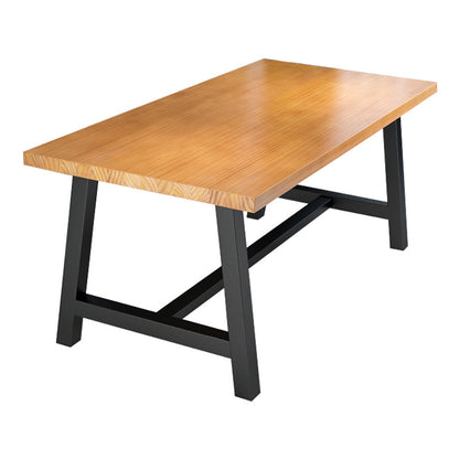 Juego de comedor industrial de 1/2/7 piezas, juego de comedor interior rectangular de madera maciza