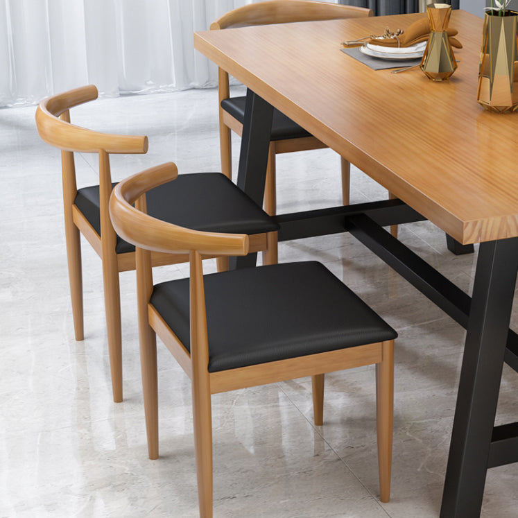 Juego de comedor industrial de 1/2/7 piezas, juego de comedor interior rectangular de madera maciza