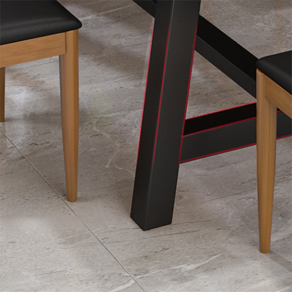 Juego de comedor industrial de 1/2/7 piezas, juego de comedor interior rectangular de madera maciza