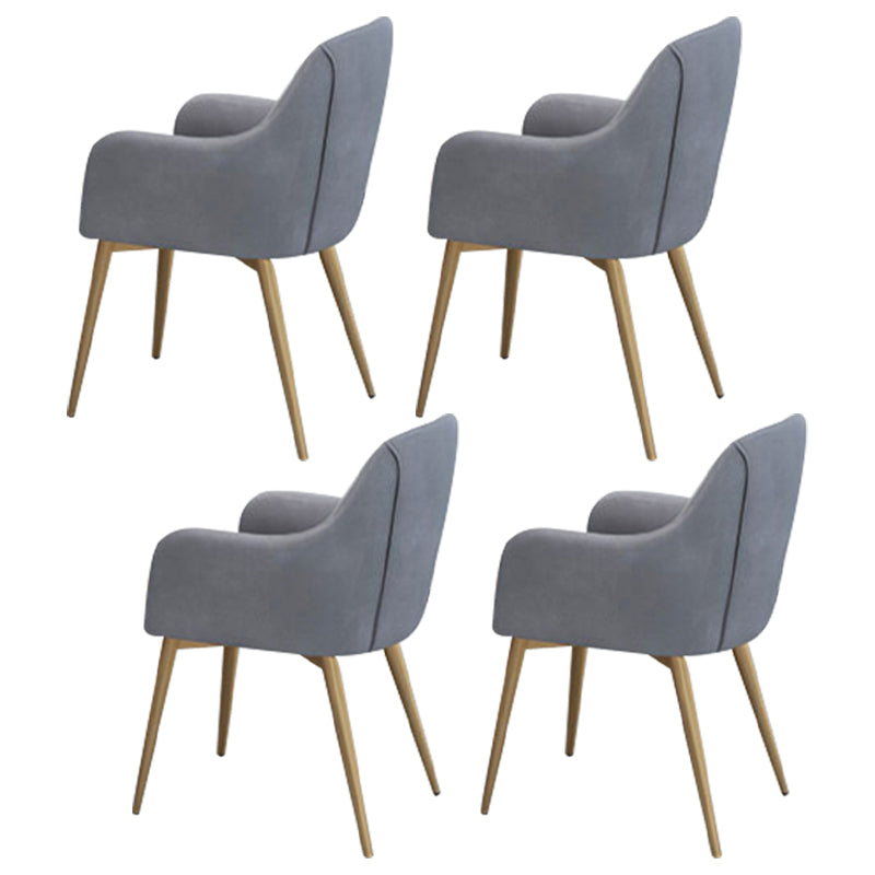 Glam Style Sintered Stone Dining Set Rectangle 1/4/5/7 Pieces Dining Set 4 Grey Chairs Clearhalo 'Dining Room Sets' 'Dining Tables & Seating' 'dining_room_set' 'furn' 'furn_dining_room_set' 'Furniture' 'Kitchen & Dining Furniture' 5542659