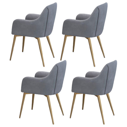 Glam Style Sintered Stone Dining Set Rectangle 1/4/5/7 Pieces Dining Set 4 Grey Chairs Clearhalo 'Dining Room Sets' 'Dining Tables & Seating' 'dining_room_set' 'furn' 'furn_dining_room_set' 'Furniture' 'Kitchen & Dining Furniture' 5542659