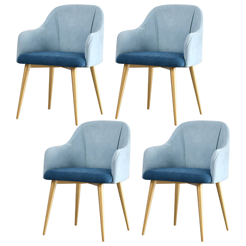 Glam Style Sintered Stone Dining Set Rectangle 1/4/5/7 Pieces Dining Set 4 Light Blue Chairs Clearhalo 'Dining Room Sets' 'Dining Tables & Seating' 'dining_room_set' 'furn' 'furn_dining_room_set' 'Furniture' 'Kitchen & Dining Furniture' 5542661