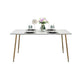 Glam Style Sintered Stone Dining Set Rectangle 1/4/5/7 Pieces Dining Set Clearhalo 'Dining Room Sets' 'Dining Tables & Seating' 'dining_room_set' 'furn' 'furn_dining_room_set' 'Furniture' 'Kitchen & Dining Furniture' 5542663