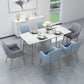 Glam Style Sintered Stone Dining Set Rectangle 1/4/5/7 Pieces Dining Set Clearhalo 'Dining Room Sets' 'Dining Tables & Seating' 'dining_room_set' 'furn' 'furn_dining_room_set' 'Furniture' 'Kitchen & Dining Furniture' 5542668