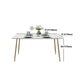 Glam Style Sintered Stone Dining Set Rectangle 1/4/5/7 Pieces Dining Set Clearhalo 'Dining Room Sets' 'Dining Tables & Seating' 'dining_room_set' 'furn' 'furn_dining_room_set' 'Furniture' 'Kitchen & Dining Furniture' 5542669