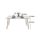 Glam Style Sintered Stone Dining Set Rectangle 1/4/5/7 Pieces Dining Set Clearhalo 'Dining Room Sets' 'Dining Tables & Seating' 'dining_room_set' 'furn' 'furn_dining_room_set' 'Furniture' 'Kitchen & Dining Furniture' 5542671