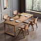 Set da pranzo moderno da 1/2/4/5/7 pezzi Set da pranzo per interni con doppio piedistallo in legno massello di pino