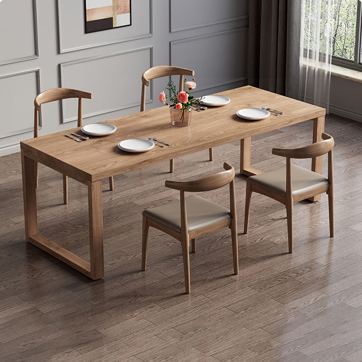 Set da pranzo moderno da 1/2/4/5/7 pezzi Set da pranzo per interni con doppio piedistallo in legno massello di pino
