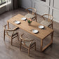 Set da pranzo moderno da 1/2/4/5/7 pezzi Set da pranzo per interni con doppio piedistallo in legno massello di pino