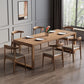 Set da pranzo moderno da 1/2/4/5/7 pezzi Set da pranzo per interni con doppio piedistallo in legno massello di pino