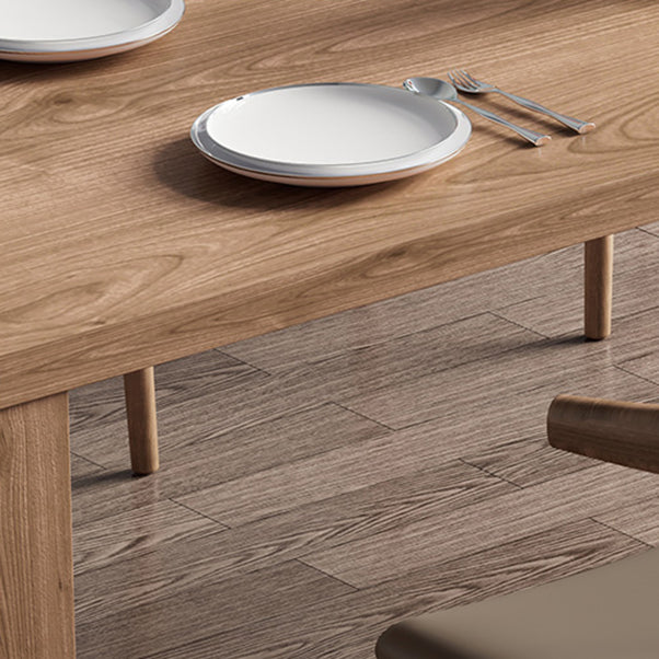 Set da pranzo moderno da 1/2/4/5/7 pezzi Set da pranzo per interni con doppio piedistallo in legno massello di pino